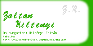 zoltan miltenyi business card